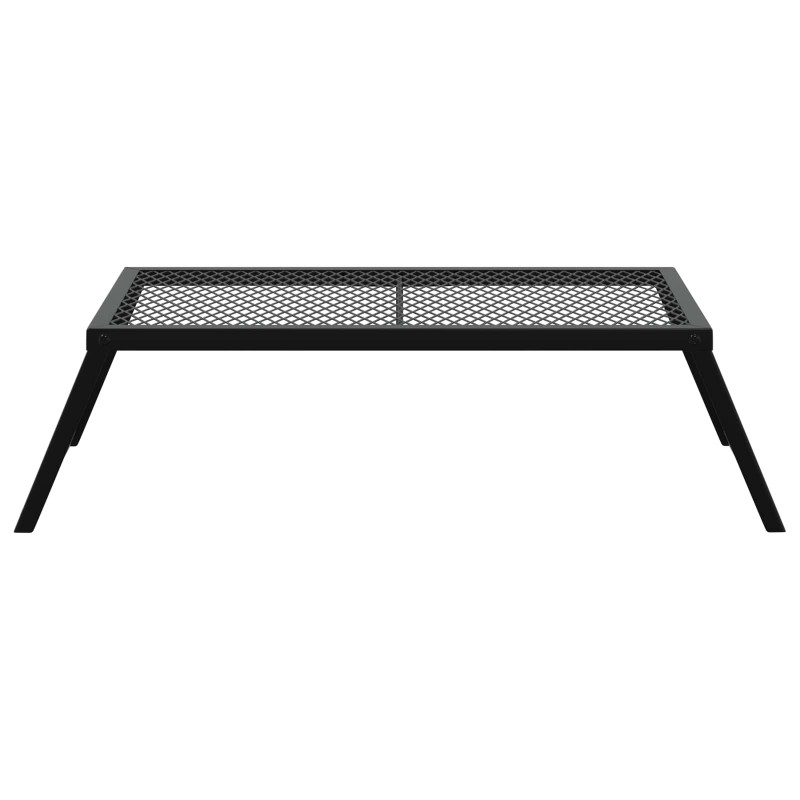 Składany Grill Campingowy Czarny 58 x 31 x 2 cm Stal stopowa