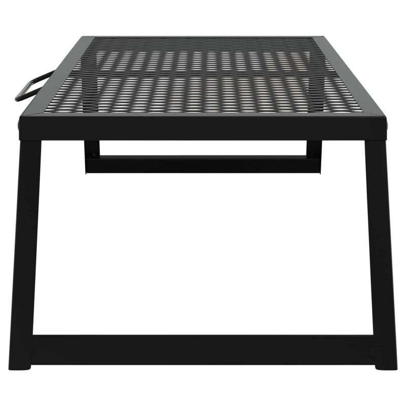 Składany Grill Campingowy Czarny 58 x 31 x 2 cm Stal stopowa