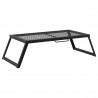 Składany Grill Campingowy Czarny 58 x 31 x 2 cm Stal stopowa