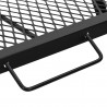 Składany Grill Campingowy Czarny 58 x 31 x 2 cm Stal stopowa