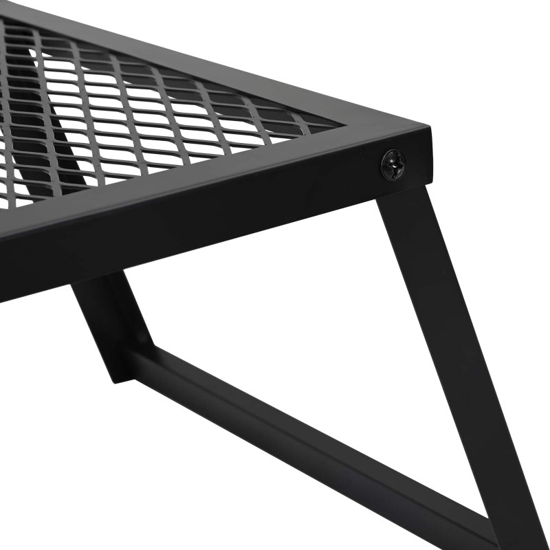 Składany Grill Campingowy Czarny 58 x 31 x 2 cm Stal stopowa