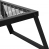 Składany Grill Campingowy Czarny 58 x 31 x 2 cm Stal stopowa