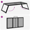 Składany Grill Campingowy Czarny 58 x 31 x 2 cm Stal stopowa