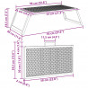 Składany Grill Campingowy Czarny 58 x 31 x 2 cm Stal stopowa