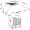 Składany Grill Campingowy Czarny 31,5 x 26,5 x 4 cm