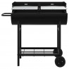 Grill węglowy 96,5 x 42,5 x 88,5 cm Czarny