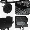 Grill węglowy 96,5 x 42,5 x 88,5 cm Czarny
