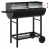 Grill węglowy 96,5 x 42,5 x 88,5 cm Czarny