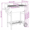 Grill węglowy 96,5 x 42,5 x 88,5 cm Czarny