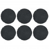 Kamień kroczący 6 pcs Czarny Ø 45 x 1,8 cm Guma