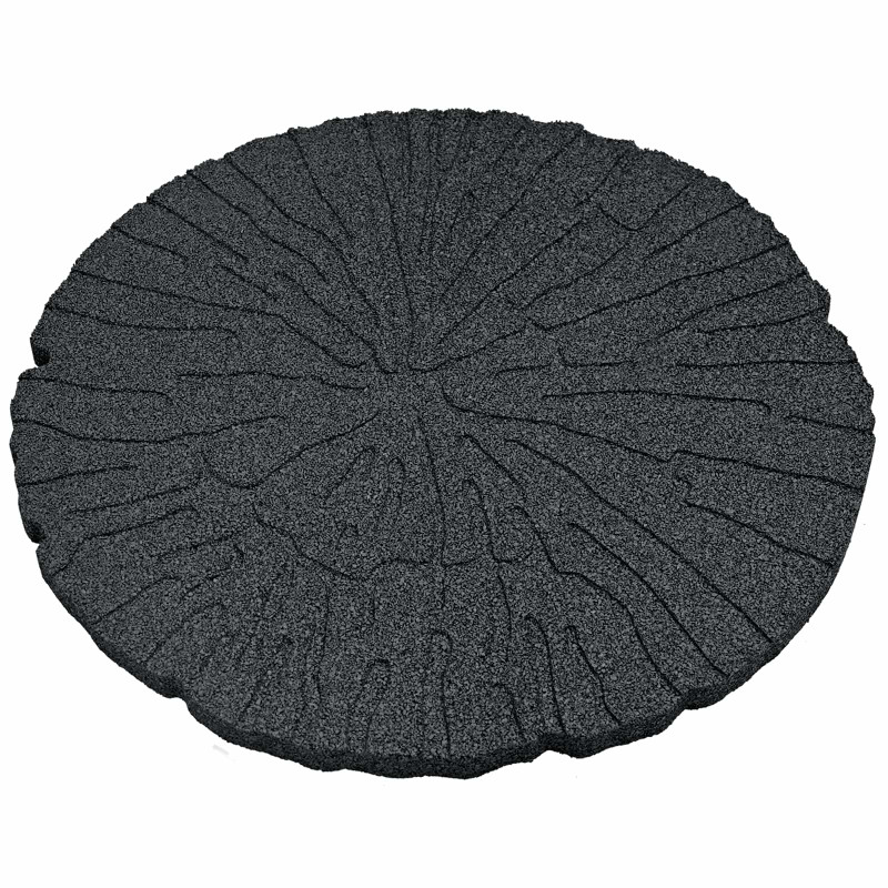 Kamień kroczący 6 pcs Czarny Ø 45 x 1,8 cm Guma