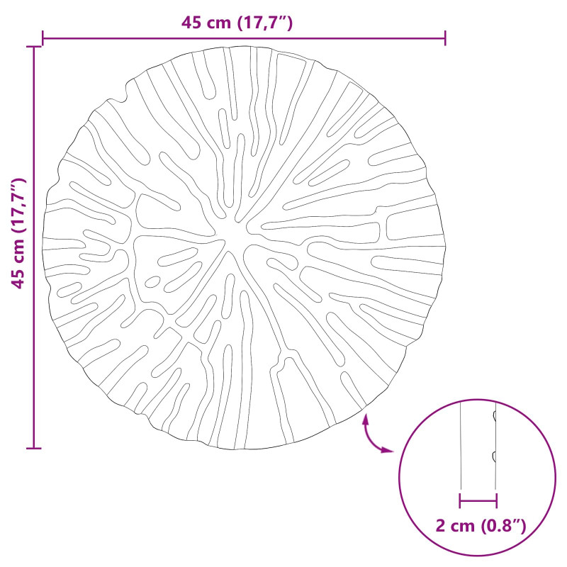 Kamień kroczący 6 pcs Czarny Ø 45 x 1,8 cm Guma