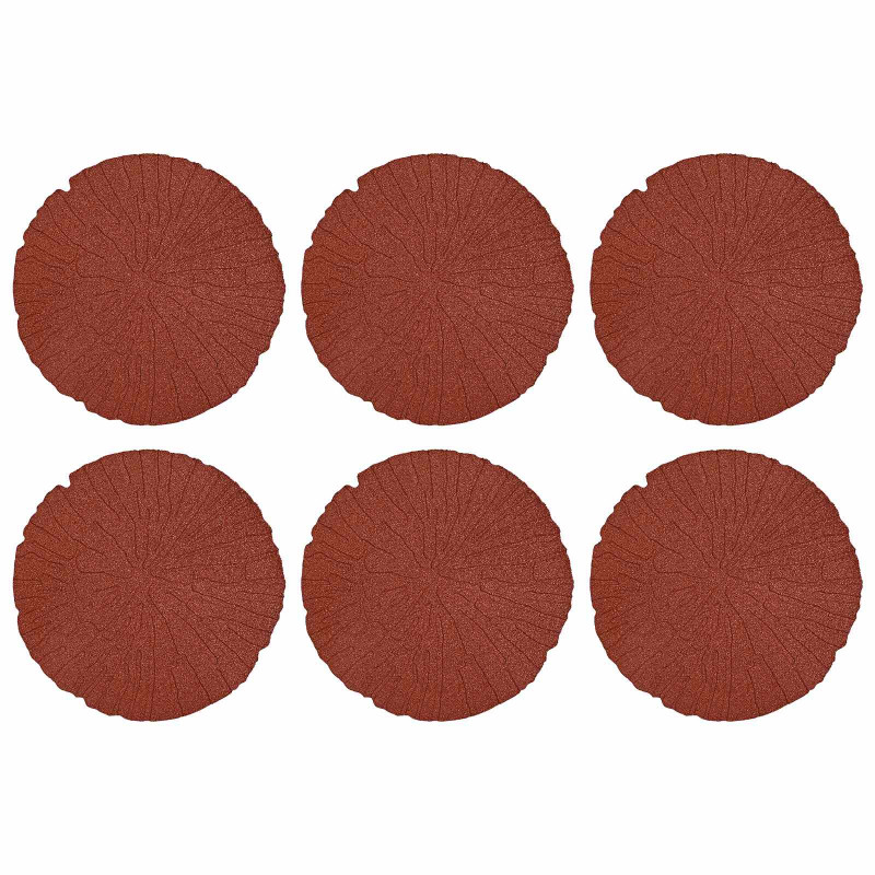 Kamień kroczący 6 pcs Czerwony Ø 45 x 1,8 cm Guma