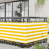 Ekran balkonowy Żółty i Biały 75 x 200 cm