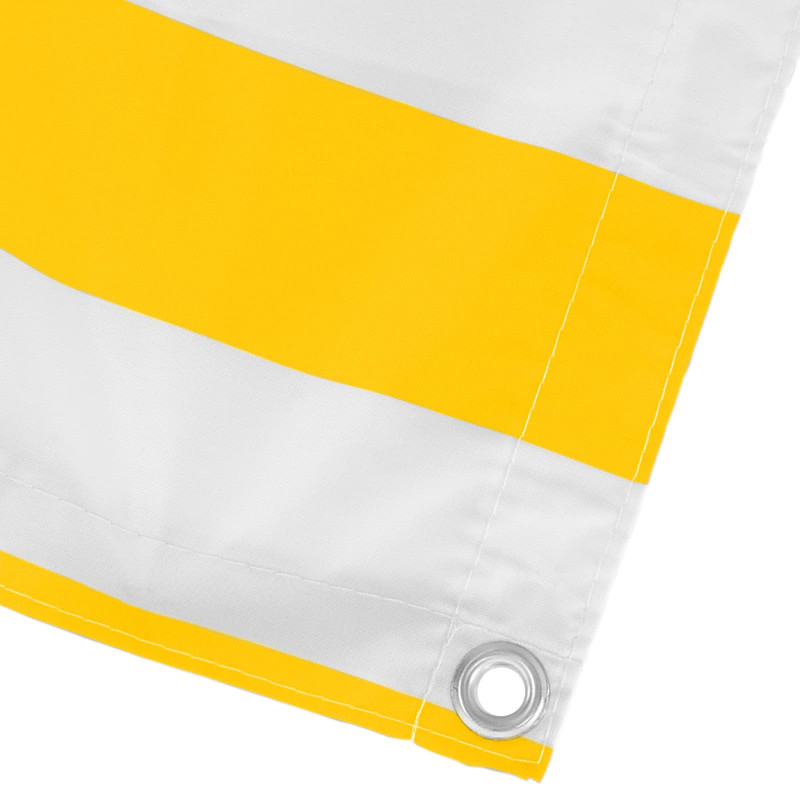 Ekran balkonowy Żółty i Biały 110 x 300 cm Materiał Oxford
