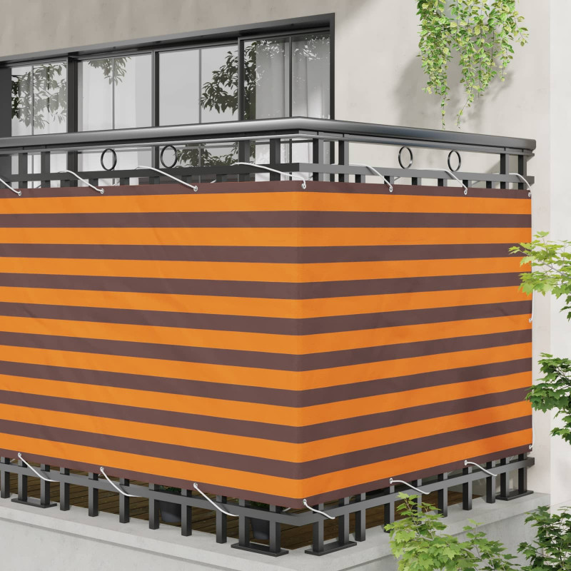 Ekran balkonowy Pomarańczowy i brązowy 110 x 400 cm