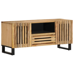 Szafka pod TV, 100x34x46 cm, lite surowe drewno mango