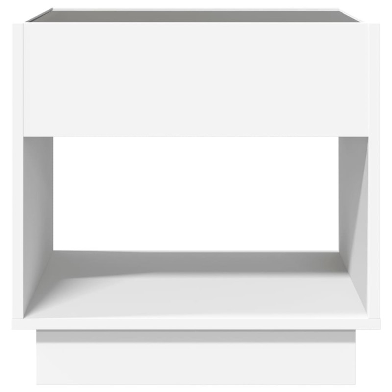 Stolik kawowy z LED Infinity, biały, 50x50x50 cm