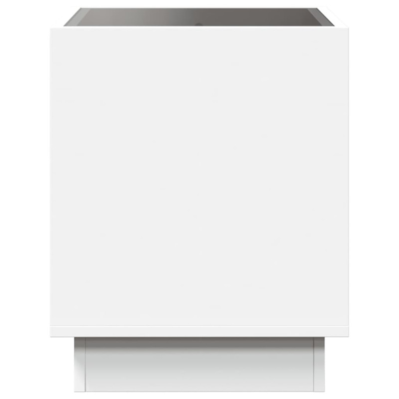 Stolik kawowy z LED Infinity, biały, 50x50x50 cm