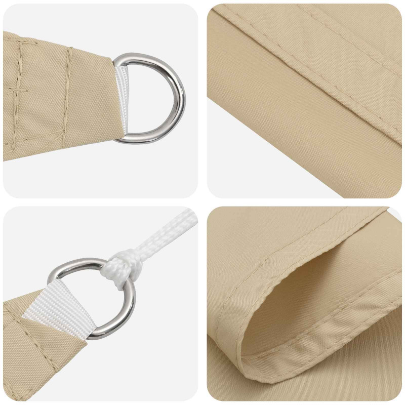 Żagiel przeciwsłoneczny 6 x 2 m Oxford pokryty PU
