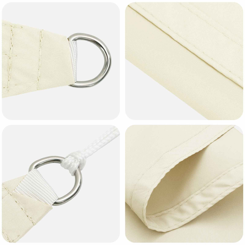 Żagiel przeciwsłoneczny kremowy 6 x 2,5 m 100% poliester Oxford