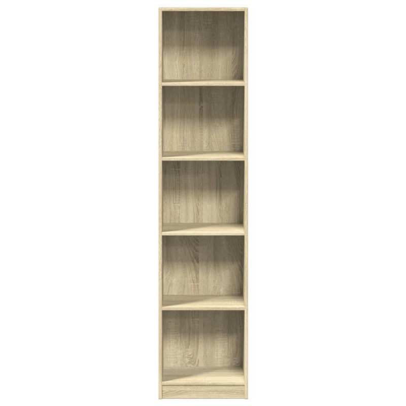 Regał, dąb sonoma, 40x24x176 cm, materiał drewnopochodny