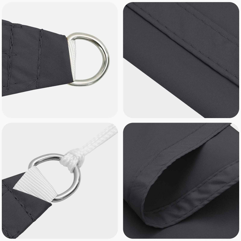 Żagiel przeciwsłoneczny Czarny 6 x 2,5 m 100% poliester Oxford