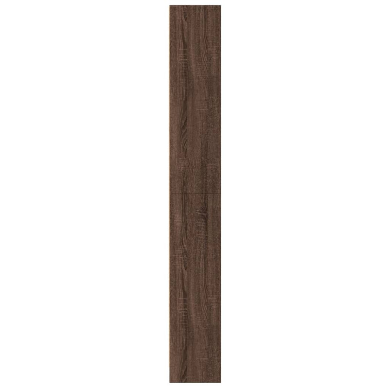 Regał, brązowy dąb, 60x24x176 cm, materiał drewnopochodny