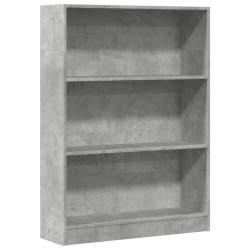 Regał, szarość betonu, 80x24x109 cm, materiał drewnopochodny