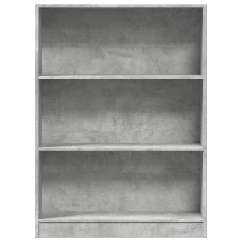 Regał, szarość betonu, 80x24x109 cm, materiał drewnopochodny