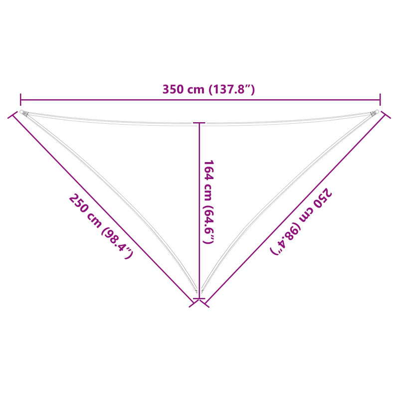 Żagiel przeciwsłoneczny Żółty i Biały 2,5 x 2,5 x 3,5 m