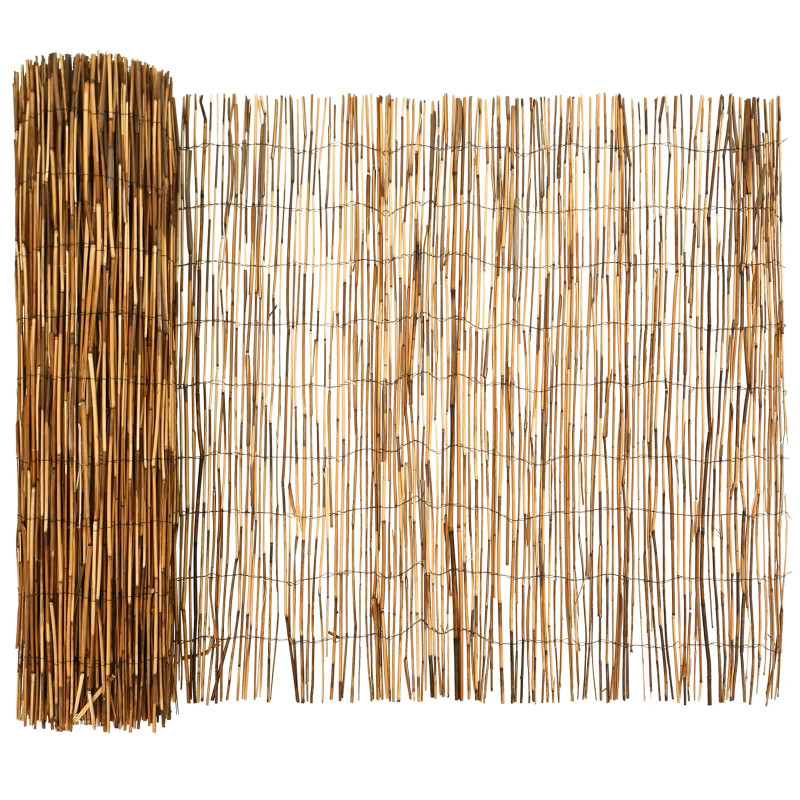 Ogrodzenie Ogrodowe Węglowy 400 x 90 cm Trzcina