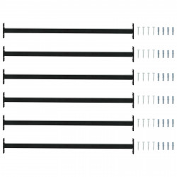 Regulowany zabezpieczenie okienne 6 pcs Czarny Stal
