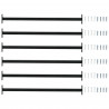Regulowany zabezpieczenie okienne 6 pcs Czarny Stal