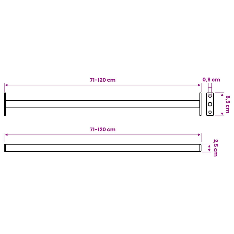 Regulowany zabezpieczenie okienne 6 pcs Czarny Stal