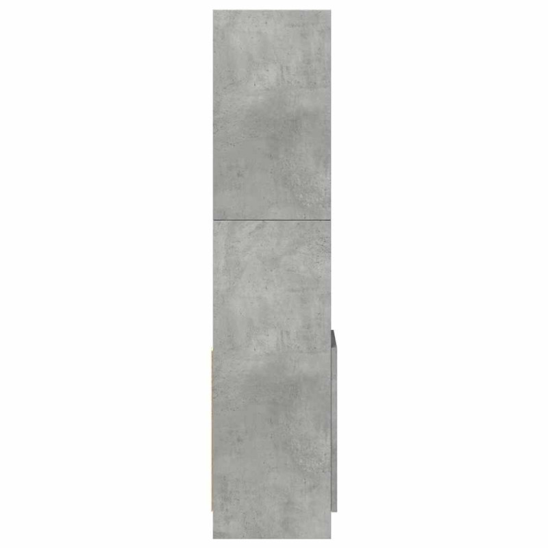 Kredens, szarość betonu, 92x33x140 cm, materiał drewnopochodny