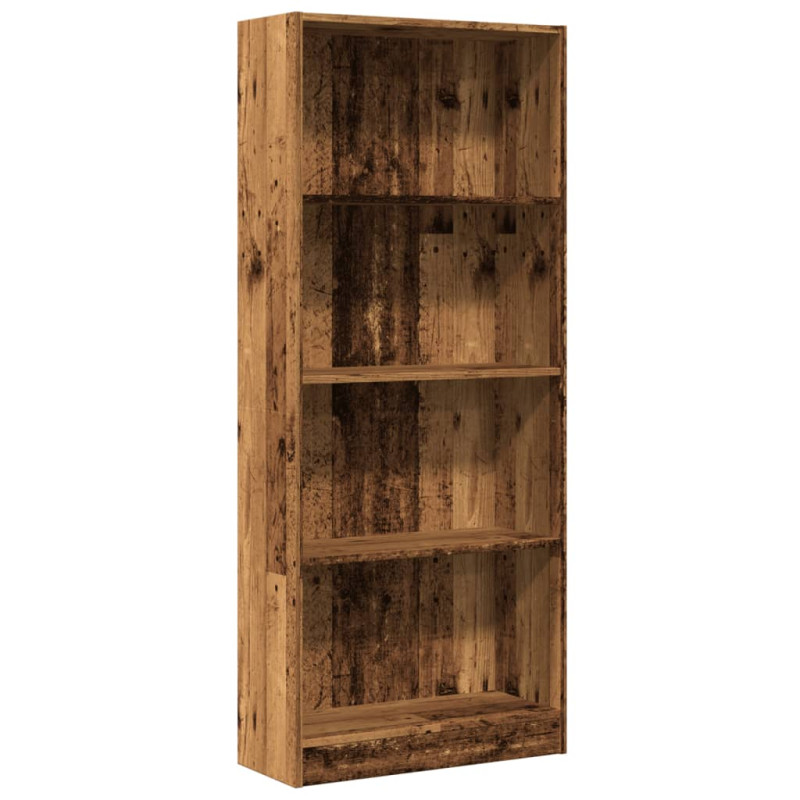Regał, stare drewno, 60x24x143 cm, materiał drewnopochodny
