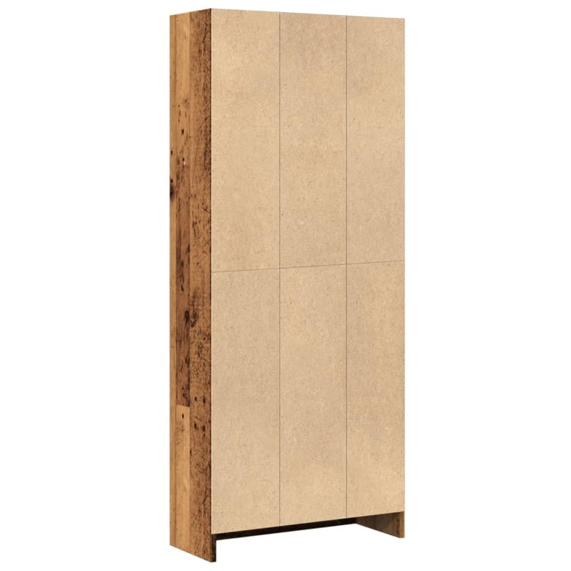 Regał, stare drewno, 60x24x143 cm, materiał drewnopochodny