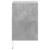 Ścienne szafki TV z LED, 2 szt., szarość betonu, 41x31x45 cm
