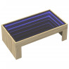 Stolik kawowy z LED Infinity, dąb sonoma, 90x50x30 cm