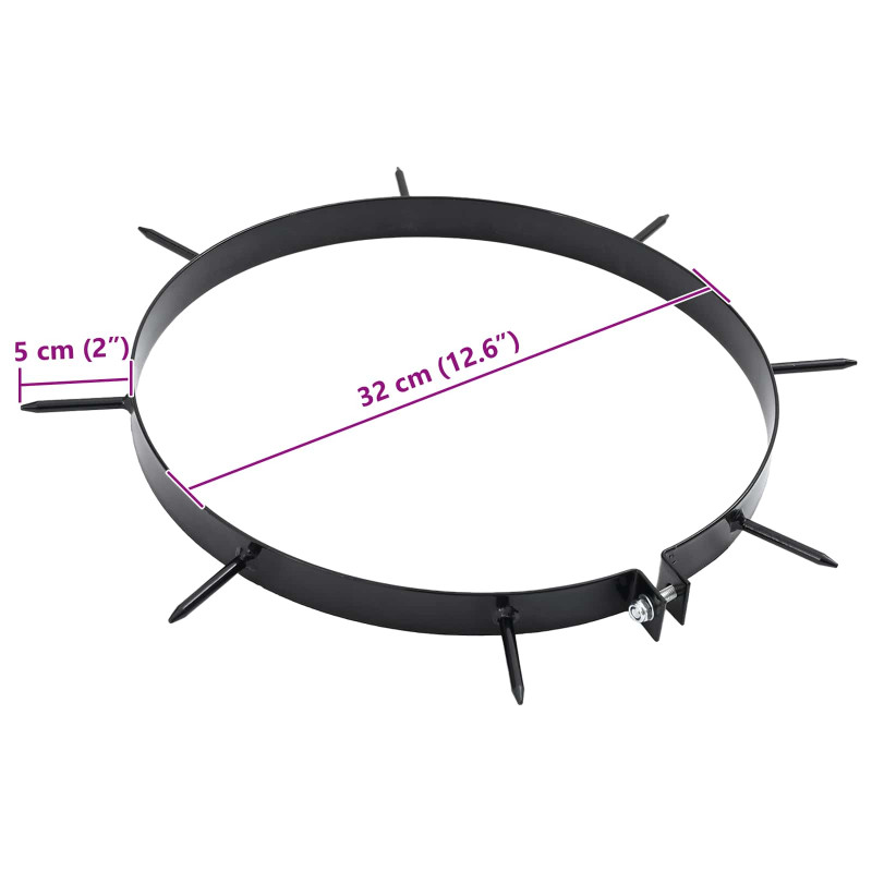 Klips Aeratora do Trawnika z Kolcami 5 pcs Czarny Ø 320 mm