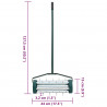 Wałek Trawnikowy Ciągnięty z Klipsami Aeratora Zielony Stal