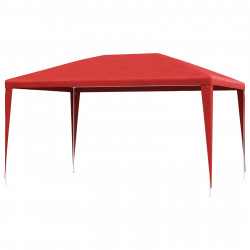 Namiot Imprezowy 400 x 300 x 255 cm czerwony PE i stal