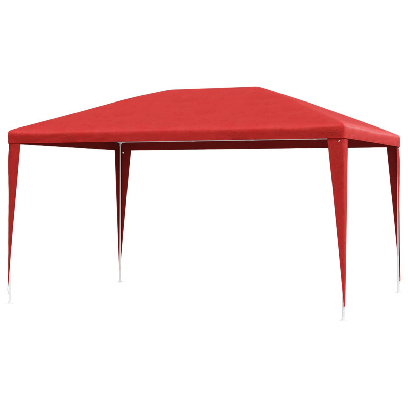 Namiot Imprezowy 400 x 300 x 255 cm czerwony PE i stal