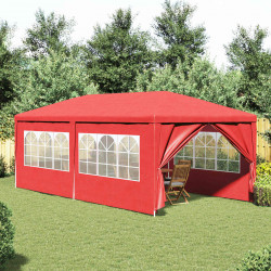 Namiot Imprezowy 600 x 300 x 255 cm czerwony PE i stal