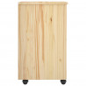 Rolkowa szafka Brązowy 65,5 x 34 x 39 cm Lite drewno sosnowe