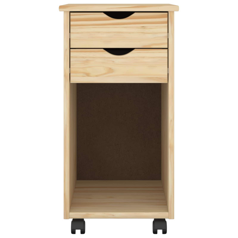 Rolkowa szafka Brązowy 34 x 39 x 65,5 cm Lite drewno sosnowe