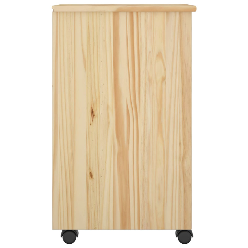 Rolkowa szafka Brązowy 34 x 39 x 65,5 cm Lite drewno sosnowe