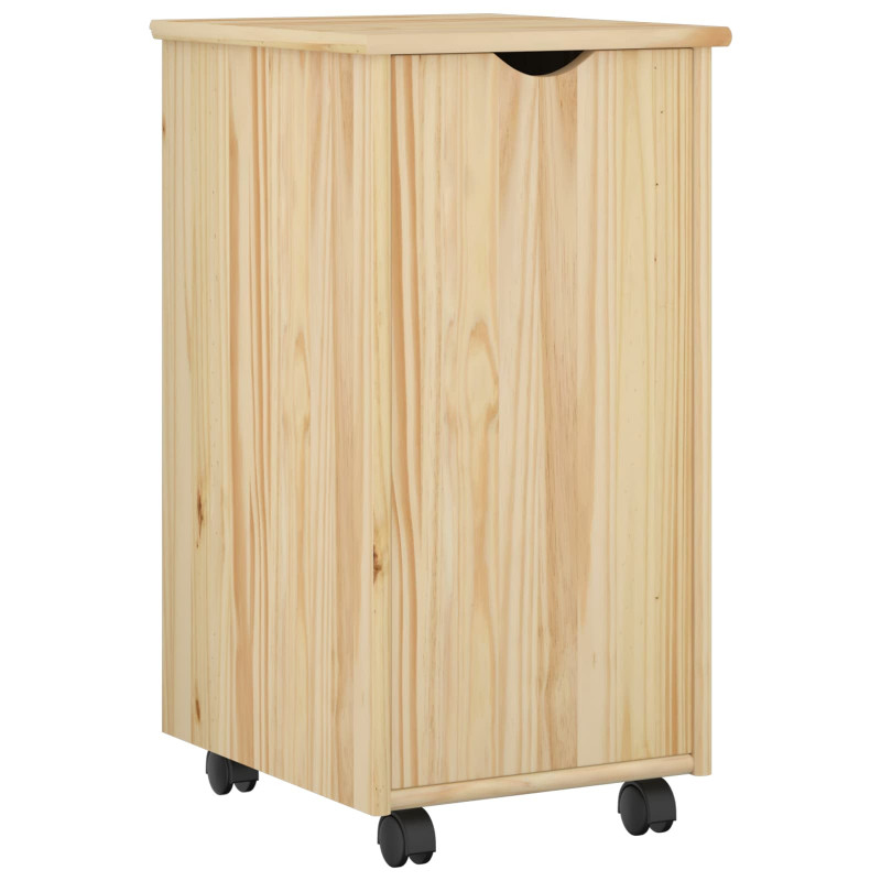 Rolkowa szafka Brązowy 34 x 39 x 65,5 cm Lite drewno sosnowe