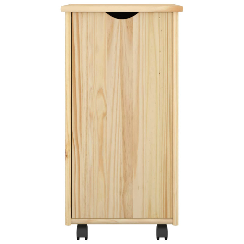 Rolkowa szafka Brązowy 34 x 39 x 65,5 cm Lite drewno sosnowe